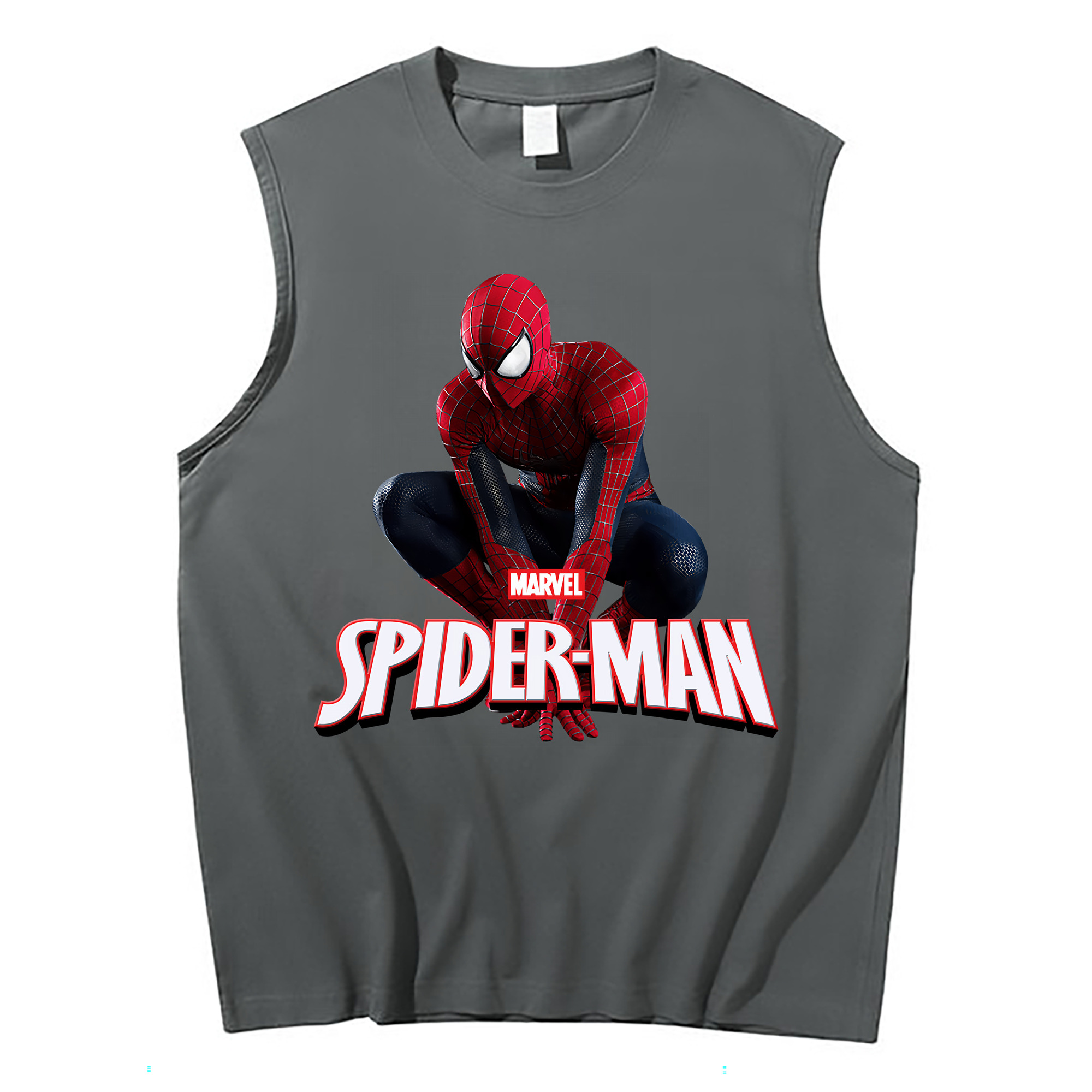（画像用） Spider Man スパイダーマン コットン100％タンクトップ（フロントプリント）